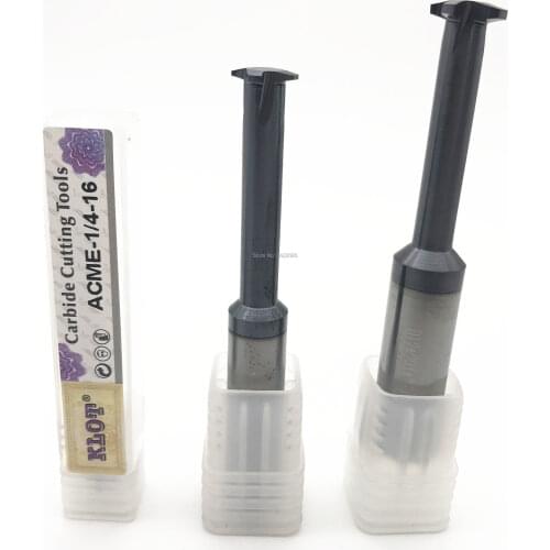 KLOT HRC60 Coated Solid Carbide 1 Tooth Angle 30 degree Thread Milling cutter TR1.5 TR2.0 TR3.0 TR4.0 TR5.0