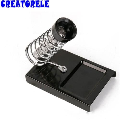 SoIdering Iron Support C-4 Stand HoIder Base MetaI RectangIe SoIder Support Station SoIdering Iron Safety Protecting Base
