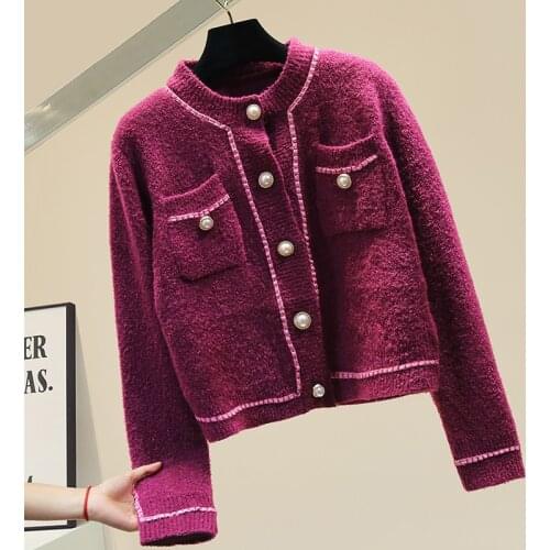 Womens Autumn Knitted Sweater 2020 New Womens Knitting Jacket Cardigan Jacket Lazy Wind Loose Wear Sweaters Female Knitwear