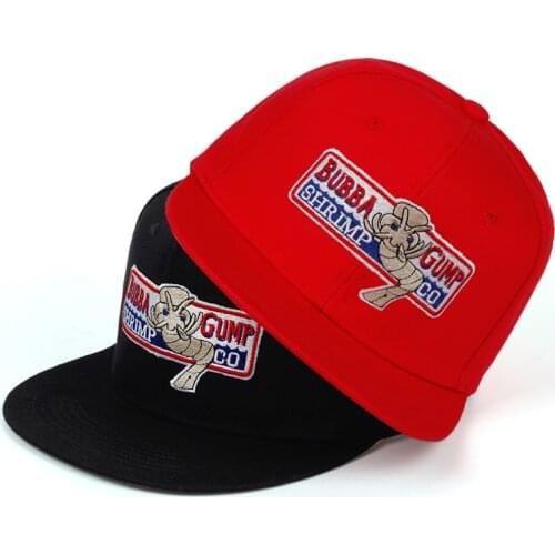 1pcs 1994 Bubba Gump Shrimp CO. Snapback Hat Forrest Gump Costume Cosplay Embroidered Snapback Cap Unisex Summer Cap Adjustable