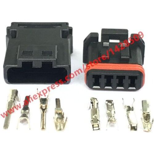 10 Sets 4 Pin Electrical Automotive Connector Female Male For Auto Wiring Harness