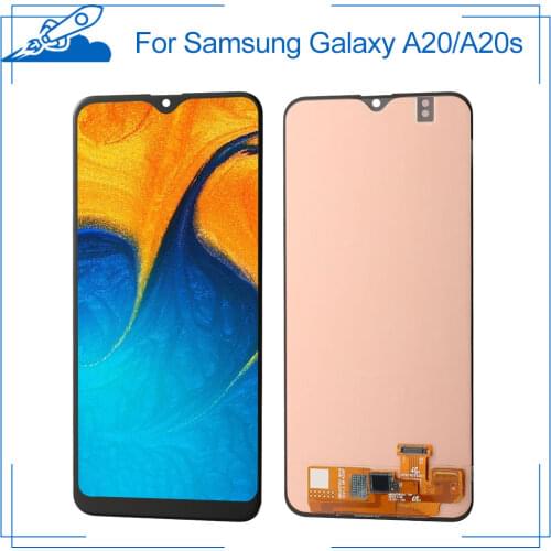 100% OEM AMOLED For Samsung Galaxy A20 A20s LCD Touch Screen amoled Display Digitize Assembly Replacement Frame NO Dead Pixel
