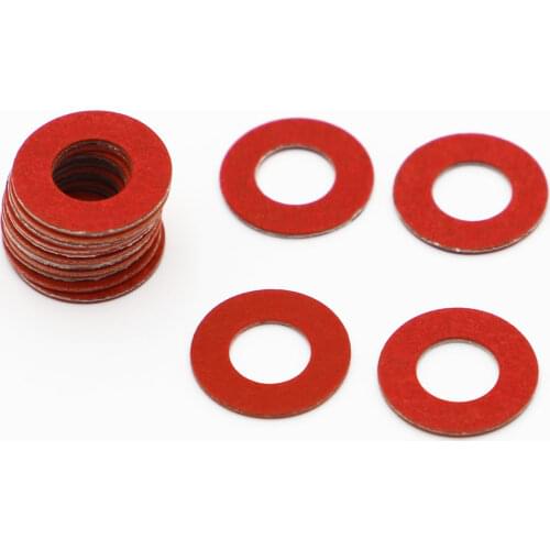 20-100 M2 M2.5 M3 M4 M5 M6 M8 M10 M12 M16 Red Steel Paper Fiber Insulating Flat Washer Insulation Plain Gasket Ring Meson Spacer
