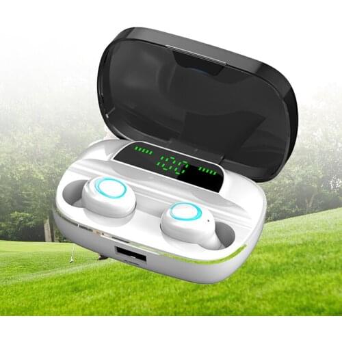 2021 Wireless Bluetooth 5.0 Earphone Mini TWS HD Call 9D Stereo Earbuds Smart Touch LED Display Sports Portable Headset With Mic