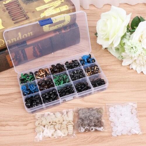 264Pcs/Set 6-12mm Plastic Doll Bear Eye with Washers DIY Toy Making Accessories