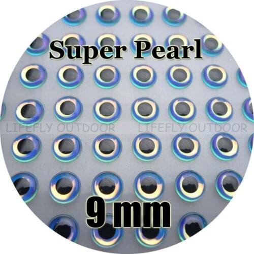9mm 3D Super Pearl / Wholesale 300 Soft Molded 3D Holographic Fish Eyes, Fly Tying, Jig, Lure Making