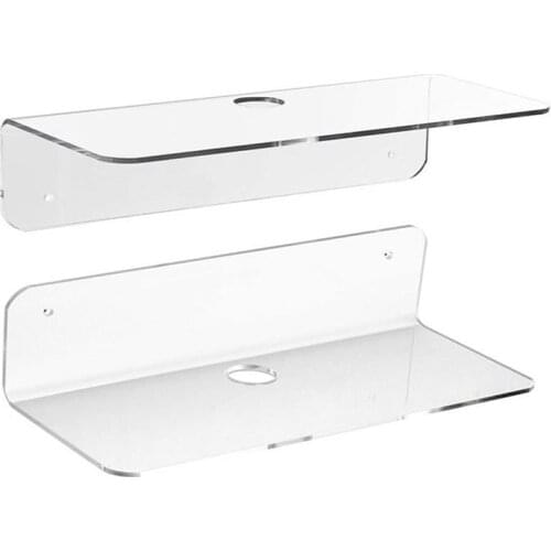 HOT Clear Floating Shelves,Acrylic Wall Shelf for Bathroom Bedroom Mounted Display Bedside Shelves for Wall