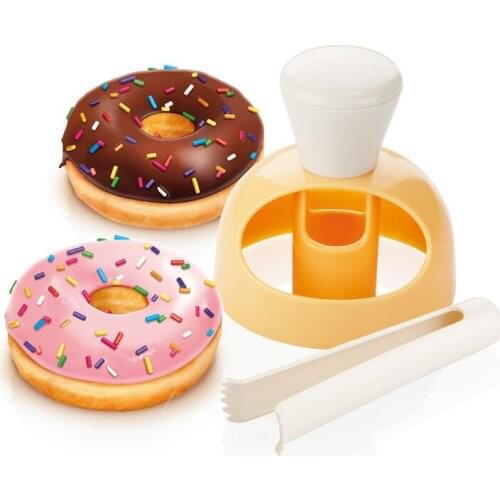 Creative DIY Donut Mold Cake Decorating Tools Plastic Desserts Bread Cutter Maker Baking Supplies Kitchen Bakeware Mould