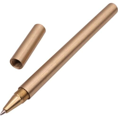 1 Pcs Brass ballpoint pen 0.5mm Copper pen Student school office writing pen Holiday Promotion Gift Pen Not tired of writing
