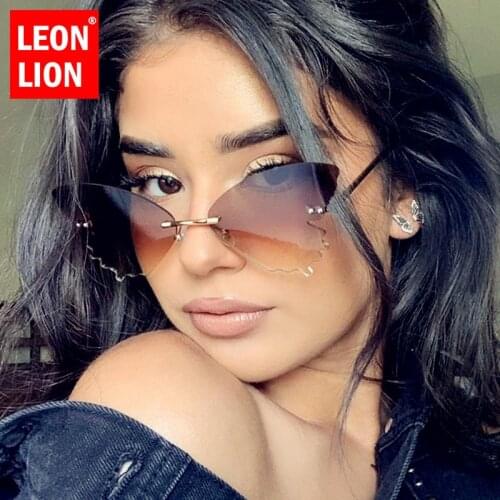 LeonLion 2021 Butterfly Sunglasses Women Luxury Brand Glasses Women Retro Oversized Eyeglasses Women Vintage Oculos De Sol UV400
