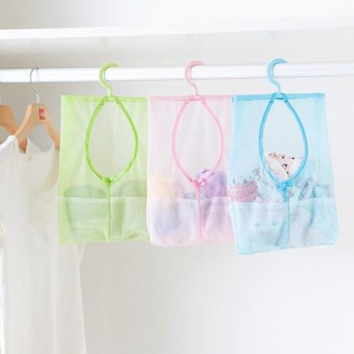 Hot sell Multi-Function Space Saving Hanging Mesh Bag Hook Cloth Organizer for Wardrobe