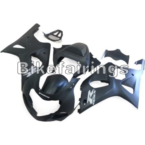 Matte Black with White Decals Fairings For Suzuki GSXR1000 K1 or K2 2000 2001 2002 Bodywork Kit