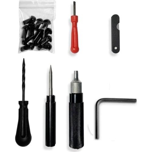 Car Motorcycle Tire Repair Plugger Tools Set Tire Wheel Repair Kit Mushroom Plug Probe Nozzle