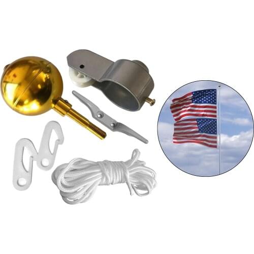 Flag Pole Hardware Parts Repair Kits Flagpole Hardware Accessory for 2"OD Tube Flagpole Hardware Garden Decor