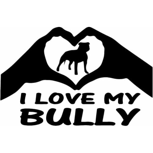 Beautiful Car Sticker American Bully Dog Animal PVC Car Decoration Accessories Sticker Creative Waterproof Sunscreen Black/White