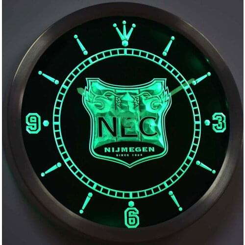 Nc1020 NEC Nijmegen Eredivisie Football Neon Light Signs LED Wall Clock