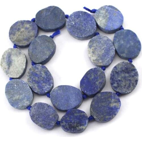 20x30mm oval lapis lazuli beads natural stone GEM beads DIY loose beads for jewelry making strand 15" wholesale
