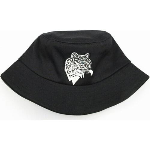 2021 Leopard Embroidery Cotton Bucket Hat Fisherman Hat Outdoor Travel Hat Sun Cap Hats for Men and Women 71
