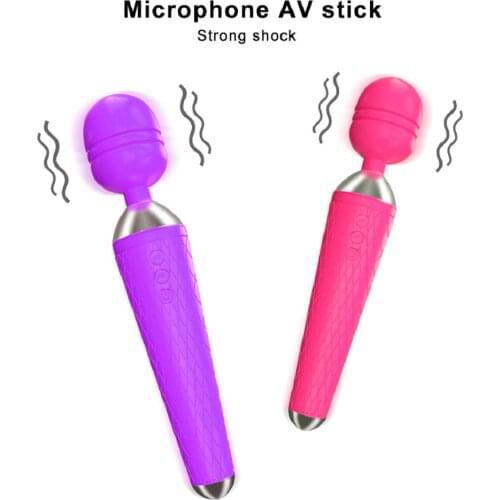 Popular Microphone AV Vibrator Sex Toys for Woman G Spot Massager Powerful Magic Stimulator Dildo Female Sex Products