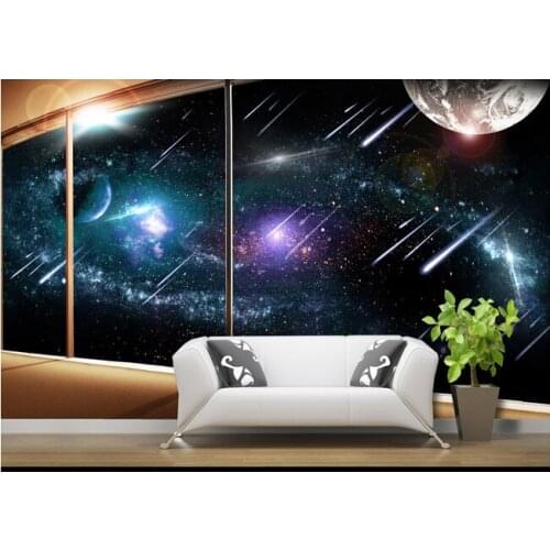 Custom ceiling wallpaper, the universe star meteor murals for the living room bedroom ceiling wall vinyl papel de parede