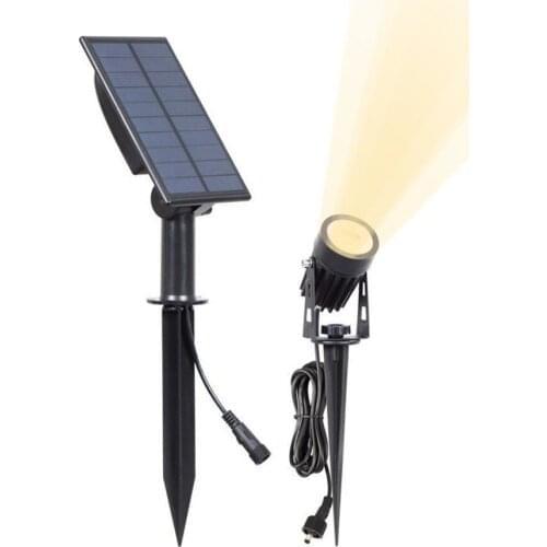 3W Solar Spotlight Adjustable IP65 Waterproof Solar LED Landscape Light Outdoor Garden Yard Wall Tree Garage Deck Lawn Flag Lamp