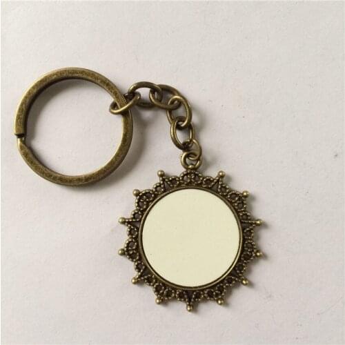 Retro key chain for sublimation vintage custom keychains for thermal transfer printing customize diy jewerly A3572