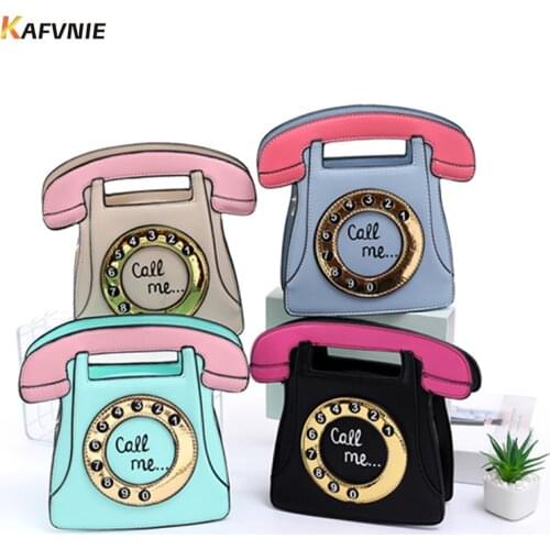 KAFVNIE luxury kid handbags for women Phone modeling bag for little girls shiny pink PU shoulder purses Childrens Party handbag