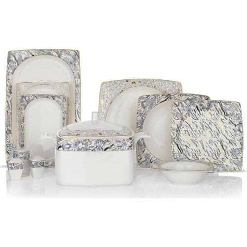 SCHAFER TILSIM DINNER SET SHF-7055 60 PIECES GOLD