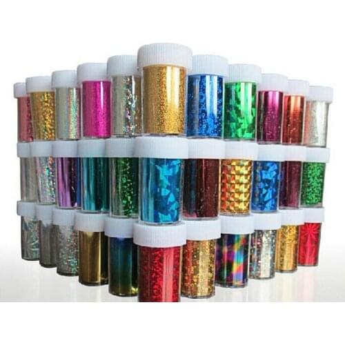 12Colors(=12jars) x New Nail Art Transfer Foil Decal Stickers(50colors available)