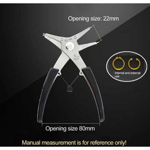 2 In 1 Circlip Pliers Snap Ring Pliers Dual-Use 4-Way Type Hand Tool For Working