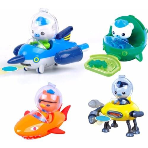 4pcs/Lot Octonauts Gup Vehicles Boat Ship Toys Captain Barnacles Kwazii Shellington Children Best Gift