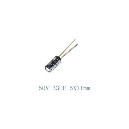 50V 33UF 33UF 50V Electrolytic Capacitors Size: 5*11 best quality New origina