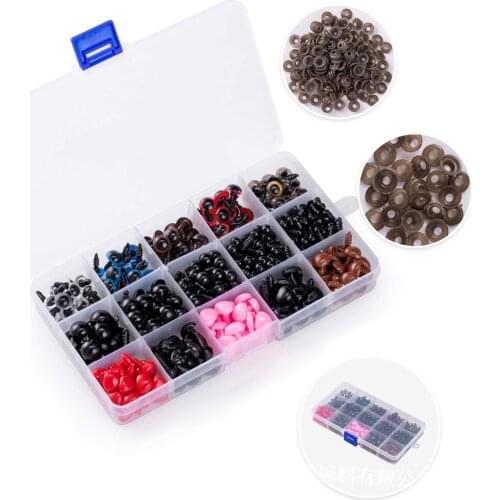 752pcs / Box 6-12mm Plastic Safety Eyes And Nose for Amigurumi