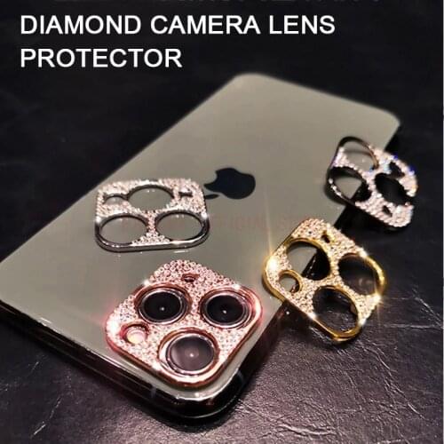 Diamond Camera Lens Protector Film On For iPhone 11 12 Pro Glitter crystal Len Protector Cover For iPhone 11 Pro Max Glass Cover