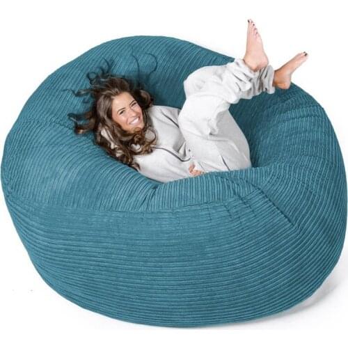 XXL LARGE microsuede corduroy foam SAC, sitting room furniture beanbag lounger, lounge puff furniture bean bags