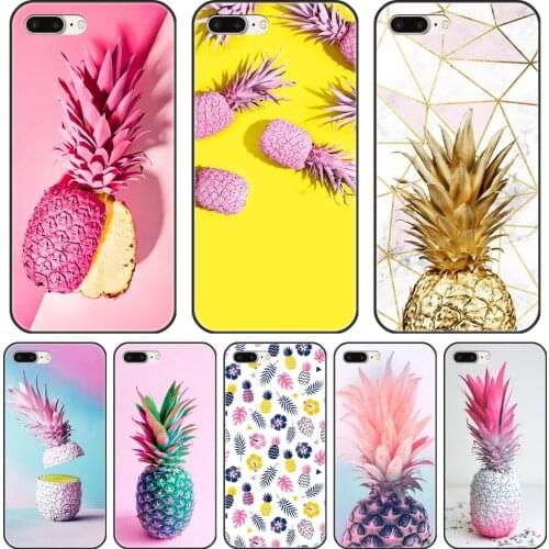 Phone Case For iPhone X XR XS MAX 8 7 6S 6 S Case Silicone Yellow Pineapple Back Cover For Apple iPhone 8 7 6S 6 S Plus Case