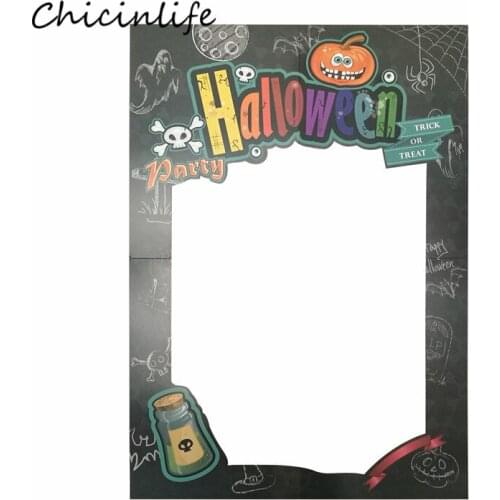Chicinlife 1pcs pumpkin skull halloween party Photo frame halloween photo props hallowee party decoration trick or treat
