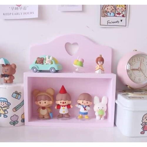 Wood Storage Rack Two Tier Shelves Cosmetic Brush Organizer Bedroom Desktop Organizers Home Decoration Ornaments Accessories