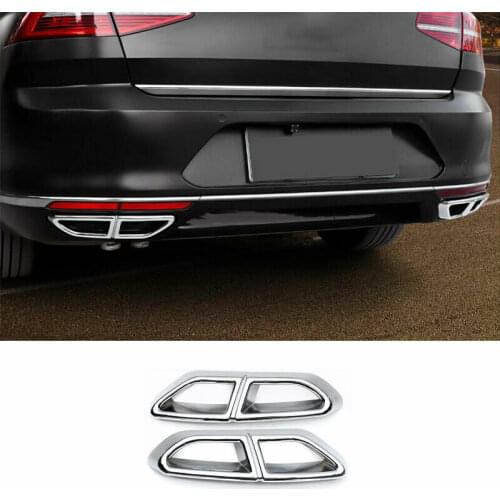 For VW Passat Variant B8 2017-2018 ABS Chrome Rear Tail Exhaust Muffler Tip Pipe Car modification Auto parts