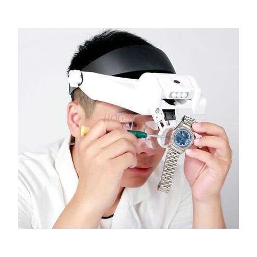 Instrument experimental Head-mounted magnifying glass with lamp led14 times elderly reading maintenance electronic