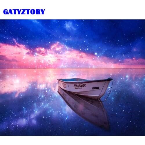 GATYZTORY Blue Sky Painting By Numbers Modern Wall Art Picture DIY Oil Paint By Number Kits For Adult Digital Paints Home Decor