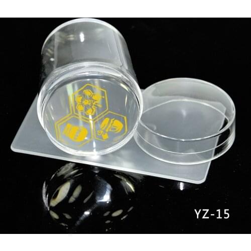 Hot 1Pc Large New 4cm XL Jelly Pure Clear Nail Stamper Scraper Set with Cap Silicone Refill Head Polish Print Manicure Stamping