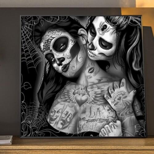 Advocating Freedom Tattoos Women Black and White Posters and Prints Fashion Style Wall Art Paintings For Living Room Decoration