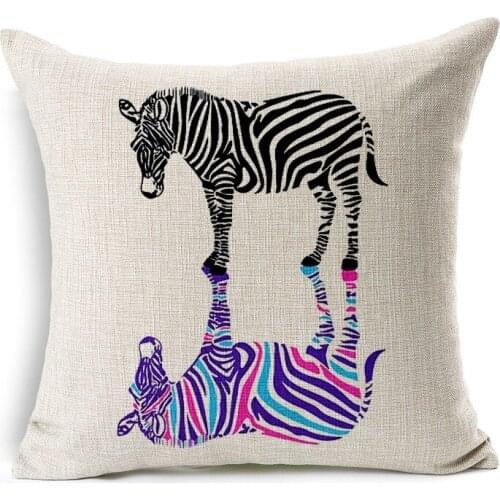Zebra pillow cover, European court style animal cartoon zebra throw pillow case pillowcase wholesale
