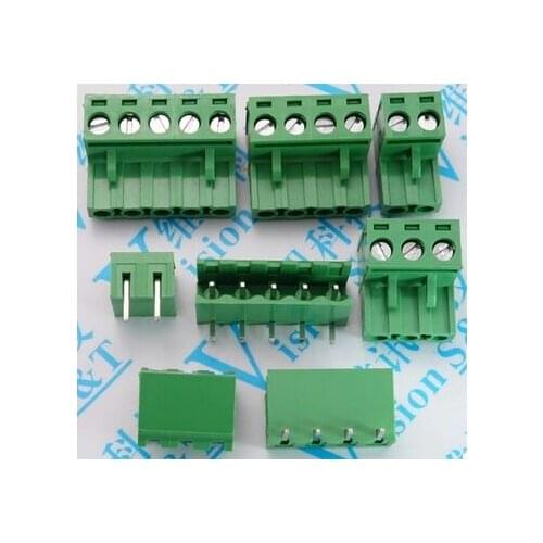 Terminals 7P 5.08mm Male and Female CE 50pcs Free Shipping