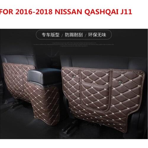 FOR NISSAN QASHQAI 2016 2017 2018 Car armrest box Back row anti kicking pad holster Artificial Leather