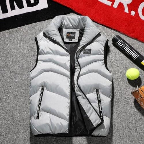 Crocodile brand 2021 Male Slim Vest Mens Windproof Warm Waistcoat New Men Sleeveless Jacket Winter fashion young boy warm
