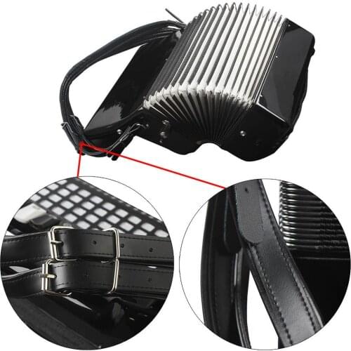 Soft Cmfortable Leather Accordion Straps Adjustable Shoulder Arm Belts Set Accessory for 16-120 Bass Accordion Instruments