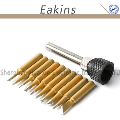 10pcs/lot ESD Lead-free 900M Solder Tip+Iron Casing 936 Soldering Station Use Time Long For Electric Soldering Iron 936 852 8586
