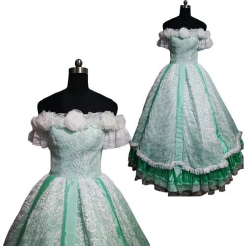 New Woman Vintage Costumes 18th Duchess Retro medieval Renaissance Reenactment Theatre Civil war Victorian dress D-739